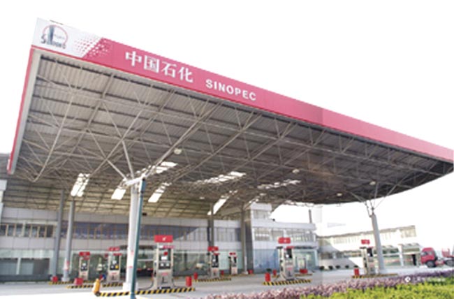 东丽中石化加油站网架